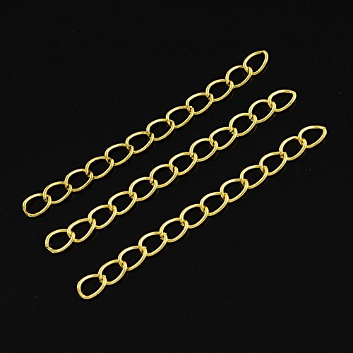Perlin -100 Strands Metal Twist Chain - Twist Chain for Necklace Anklet, Bracelet, 5.5x3.5mm Link Chain (Gold) - Image 2