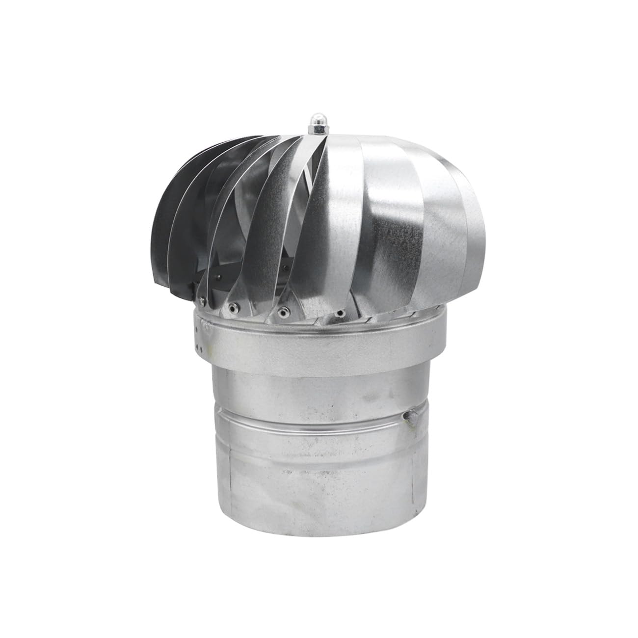 1310 Aspiratore eolico zincato a base tonda per condotti e canne fumarie ø 150 mm.
