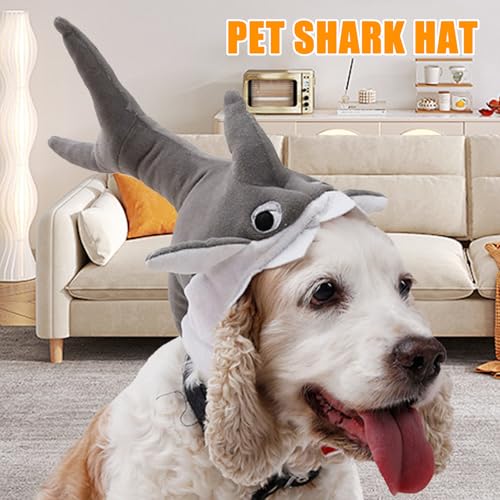 Gorro Tiburón para Perros y Gatos, Disfraz Ajustable S miniatura 3