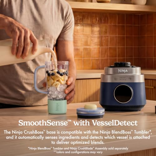 Ninja CrushBOSS Intelligent Blender, 1850PW, XL 72-oz, Mocha, LB201BR - image 6