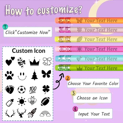 Lápices personalizados pack x10 para niños y estudiantes miniatura 4
