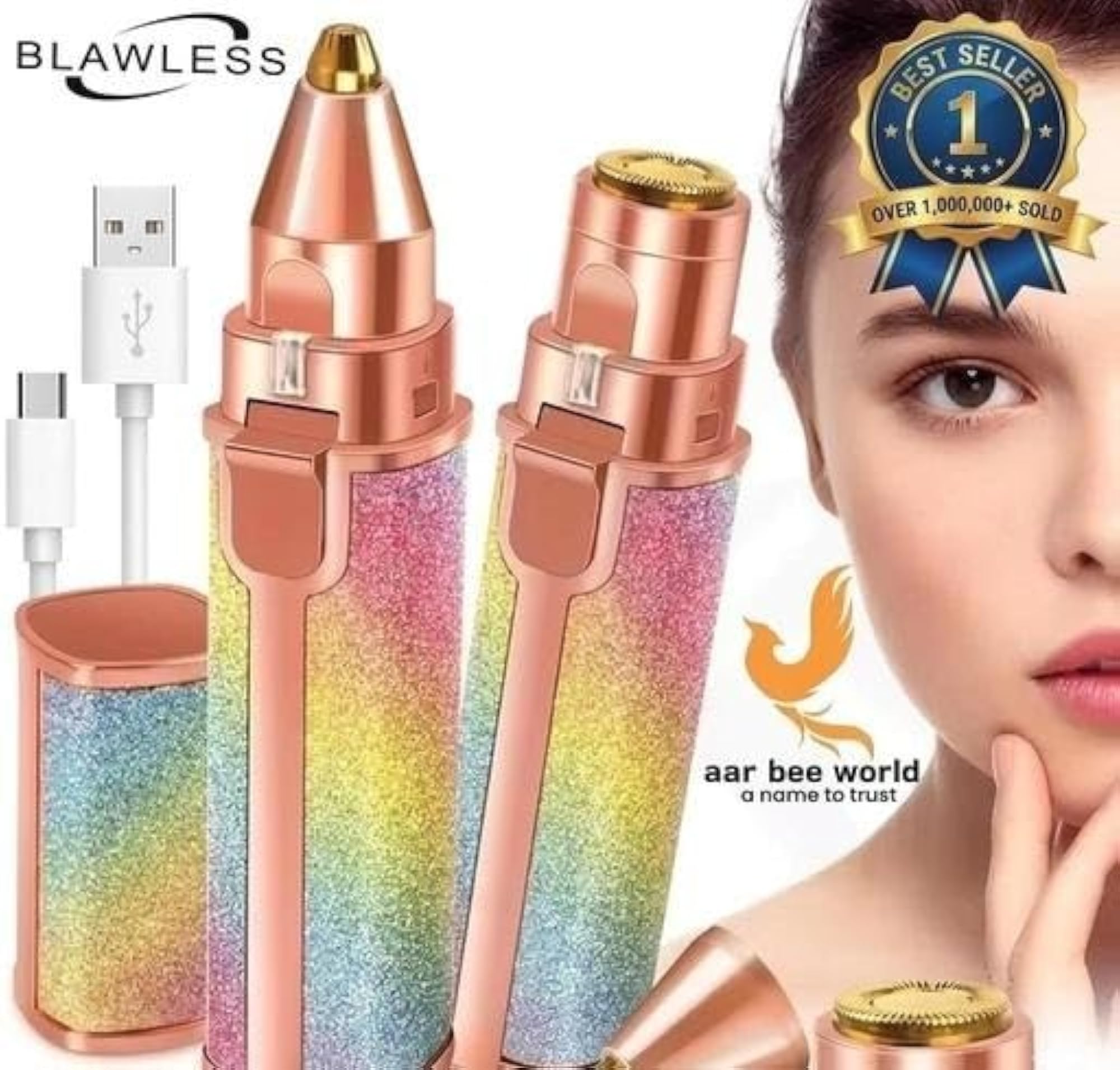 4 in 1 Beauty Trimmer, Eyebrow Shaper & Facial Grooming Tool
