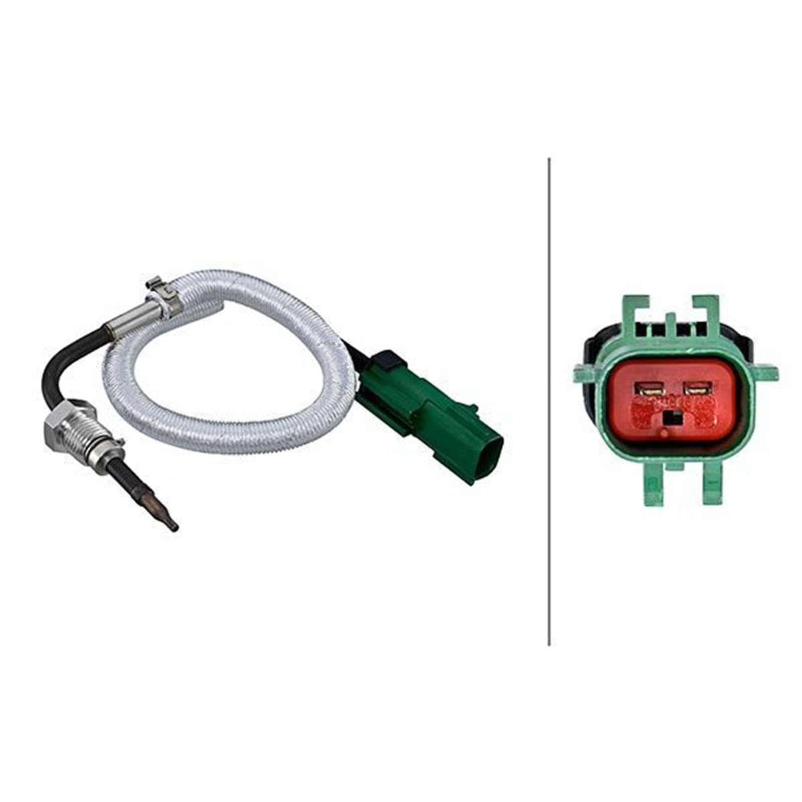 HELLA 6PT 010 376-541 Sensore, Temperatura gas scarico - 2a... poli - avvitato - Cavo: 300mm | Compatibile con: JEEP GRAND CHEROKEE IV, GRAND CHEROKEE VAN
