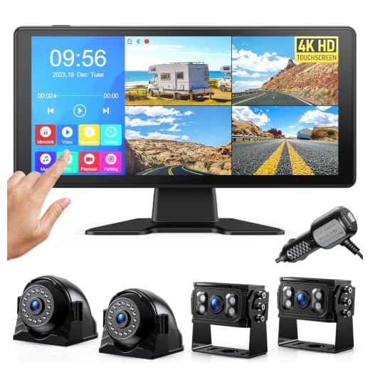 4K RV Backup Camera System with Touchscreen