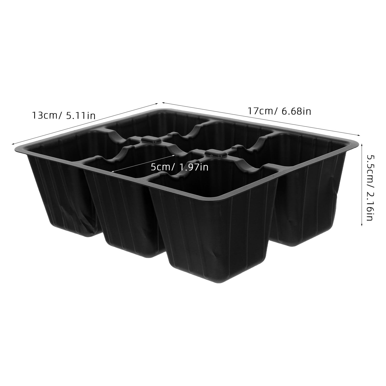 30 bandejas Reutilizables para semilleros - Bandejas de 6 Celdas para vivero - de Cultivo para semilleros de Interior en Invernadero para germinación
