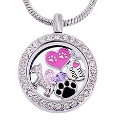 I Love My Dog - Round Locket With Crystals