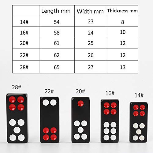 Pai Gow Juego de Mesa con 22 Fichas Negro miniatura 2