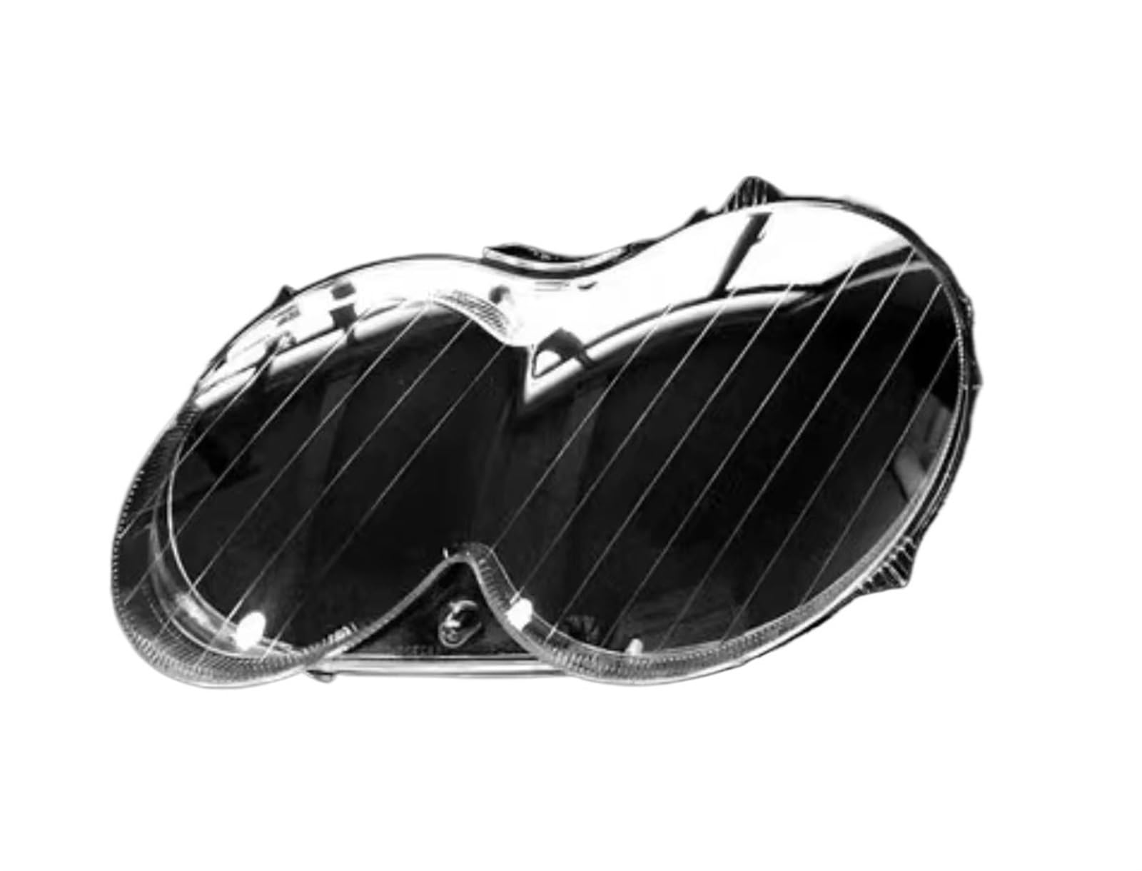 Transparent Lamp Shade，Compatible for Benz W209 CLK CLK280/300/350 2004-2006 Car Front Right Headlight Lens Cover Glass Lamp Cover Caps(Left with Stripes)