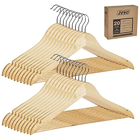 ZENOS Wooden Coat Hangers - 20 Pack Cover