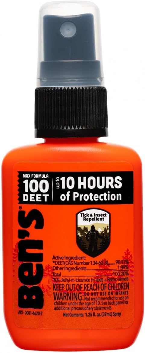100% DEET Mosquito, Tick and Insect Repellent, 1.25 Ounce Pump, 3 Count