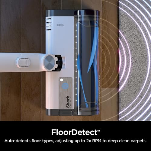 Image of Shark Detect Clean & Empty | Lightweight Cordless Vacuum Cleaner with Auto-Empty System | HEPA Filter, Portable Handheld Attachment, Powerfins Brushroll | Cloudy Blue | IW4624