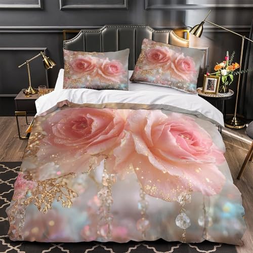 Housse de couette microfibre hypoallergique lit simple 3D