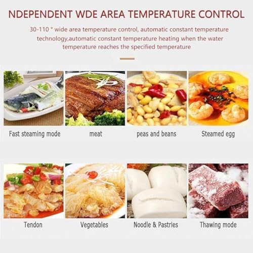 NGWEI Commercial Electric Steamer, 2/4/6-Hole Bun Machine, 110V Hot Food Warmer, Adjustable 30-110℃ Temperature, Anti-Dry Burning Feature for Restaurant Use