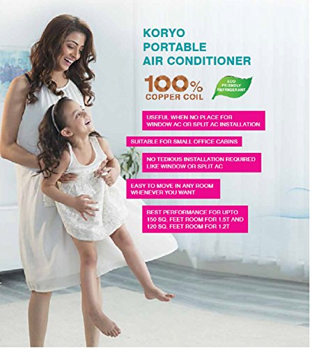 Image of Koryo by Big Bazaar 1.2 Ton Portable AC (Copper, KPA14AF, White)
