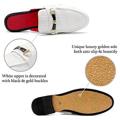 Men's Dress Mule Slippers Suede Slip-On Loafers Velvet Backless Sandals Size 7-133