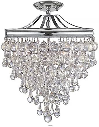 Crystorama 130-CH_CEILING Calypso 3 Light Semi-Flush in Polished Chrome Finish by Crystorama