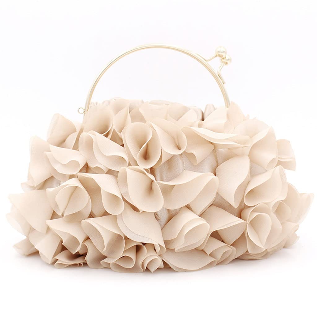 YMGSCC Hand-held Flower Bag Bride Handbag Wedding Bridesmaid Temperament Dress Dinner Bag Fairy Bag