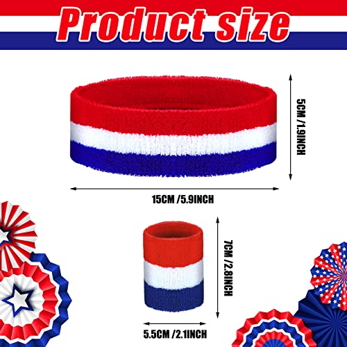 Hungdao HUNGDAO-BOYS SPORTS-01 6 Pieces Sweatband Set Sports Headband Wristband Set Headband Wristbands Sweat Bands thumb #1