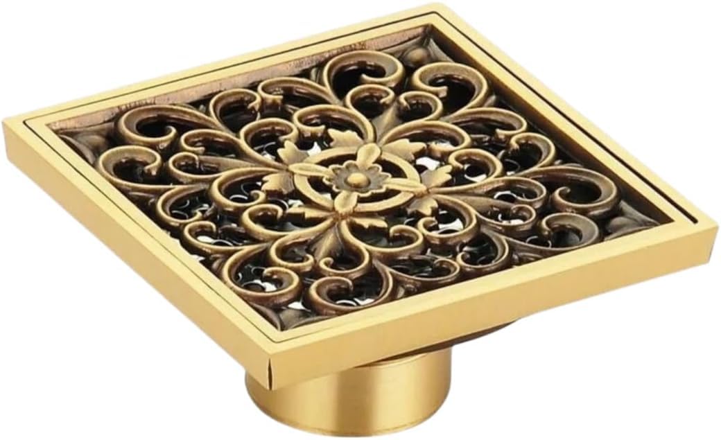 Paqwtyb Tenghua Floor Drain, Antique Brass Deodorizing Floor Drain For Bathroom Shower Room Sewer Dual Use