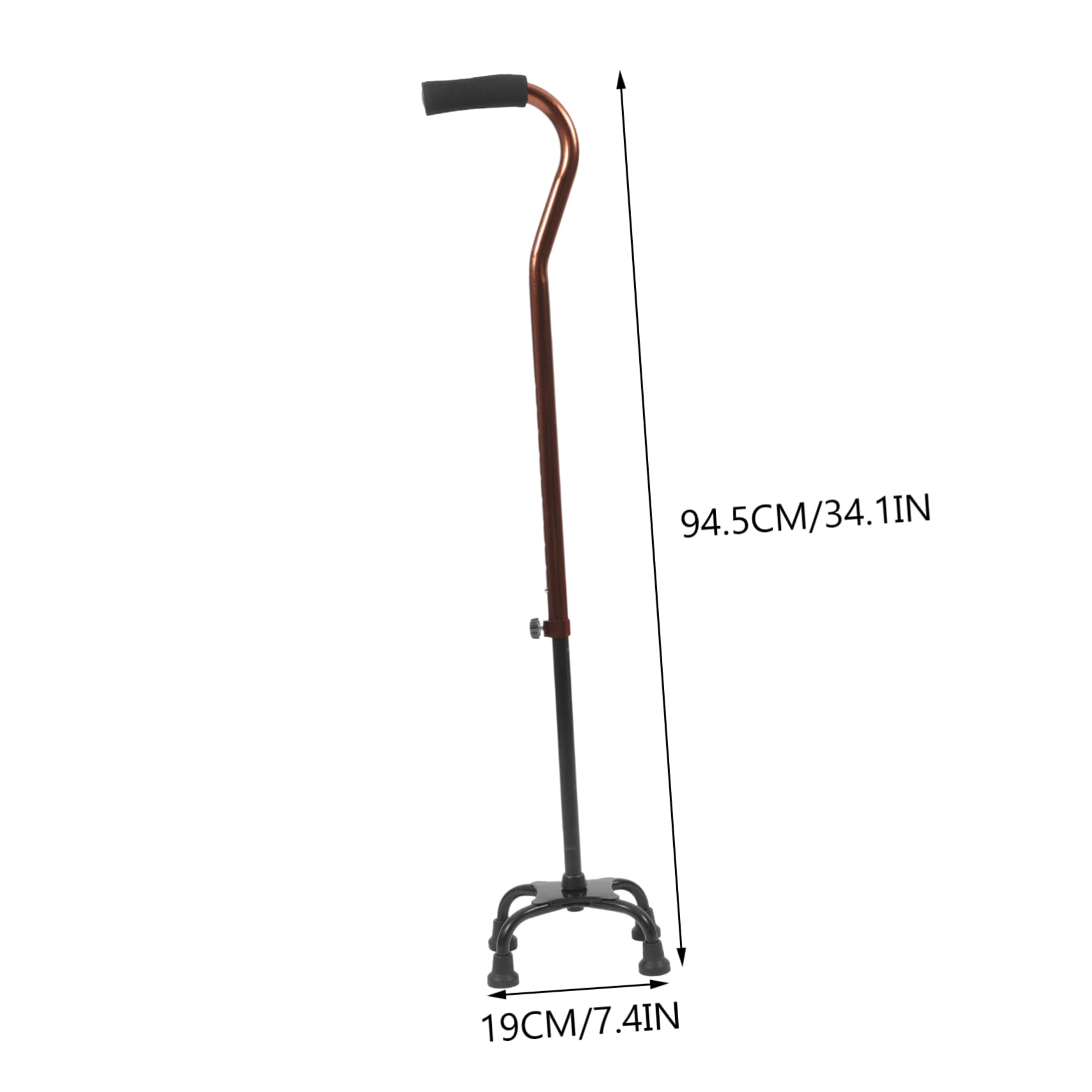 Bastone Impugnatura Camminare Alluminio Regolabile Lega e per in di Gomma Ergonomica Antiscivolo, Leggero e Resistente per Anziani e Attività All'aperto