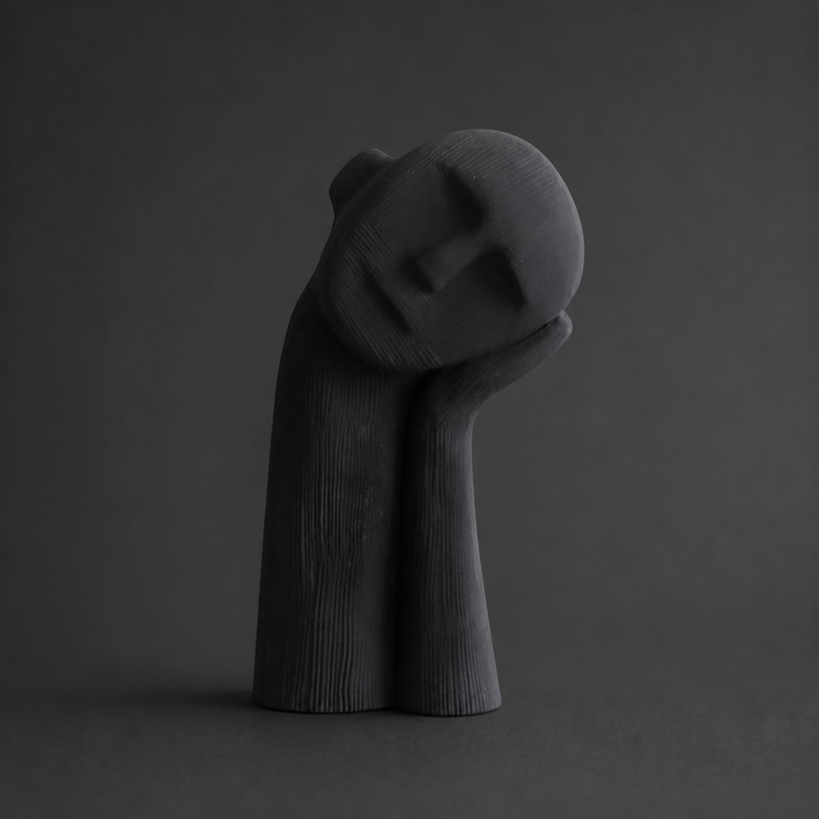F Fityle Figura Conceptual Resina Abstracto, Negro