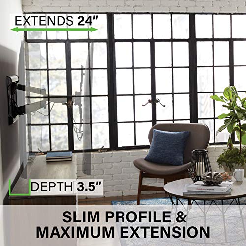 SANUS Full Motion TV Mount for TVs up to 90\" w/SANUS Universal Soundbar Mount for Under TV
