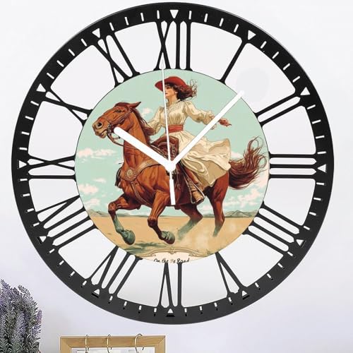 Reloj de pared metálico silencioso de 10 pulgadas con números romanos miniatura 1