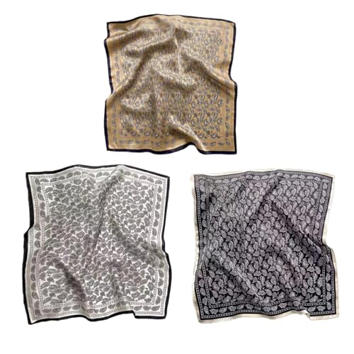 Lightweight Square Silk Scarf Small Silk Hair Head Scarf for Women