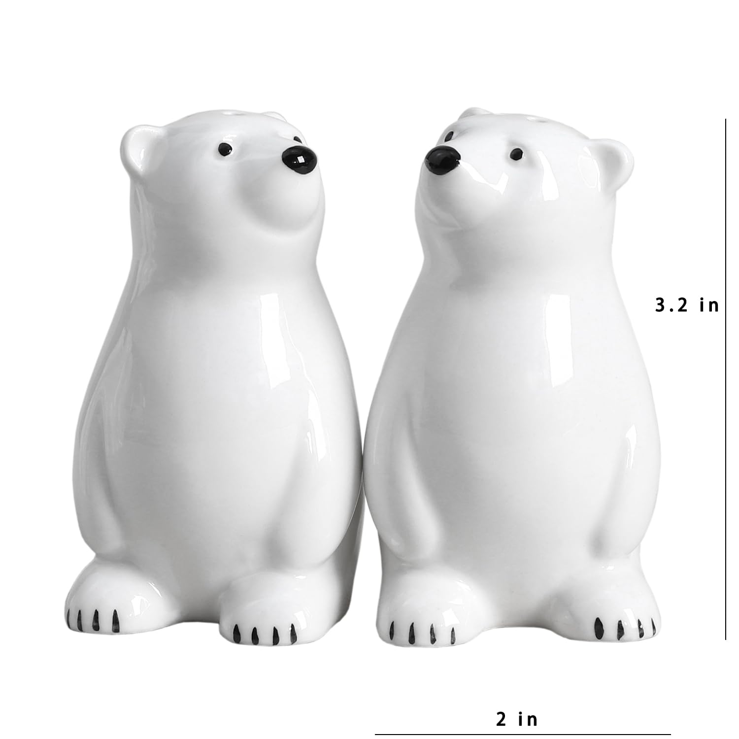 Amazon.com: Bicuzat Ceramic Polar Bears Pattern Salt & Pepper