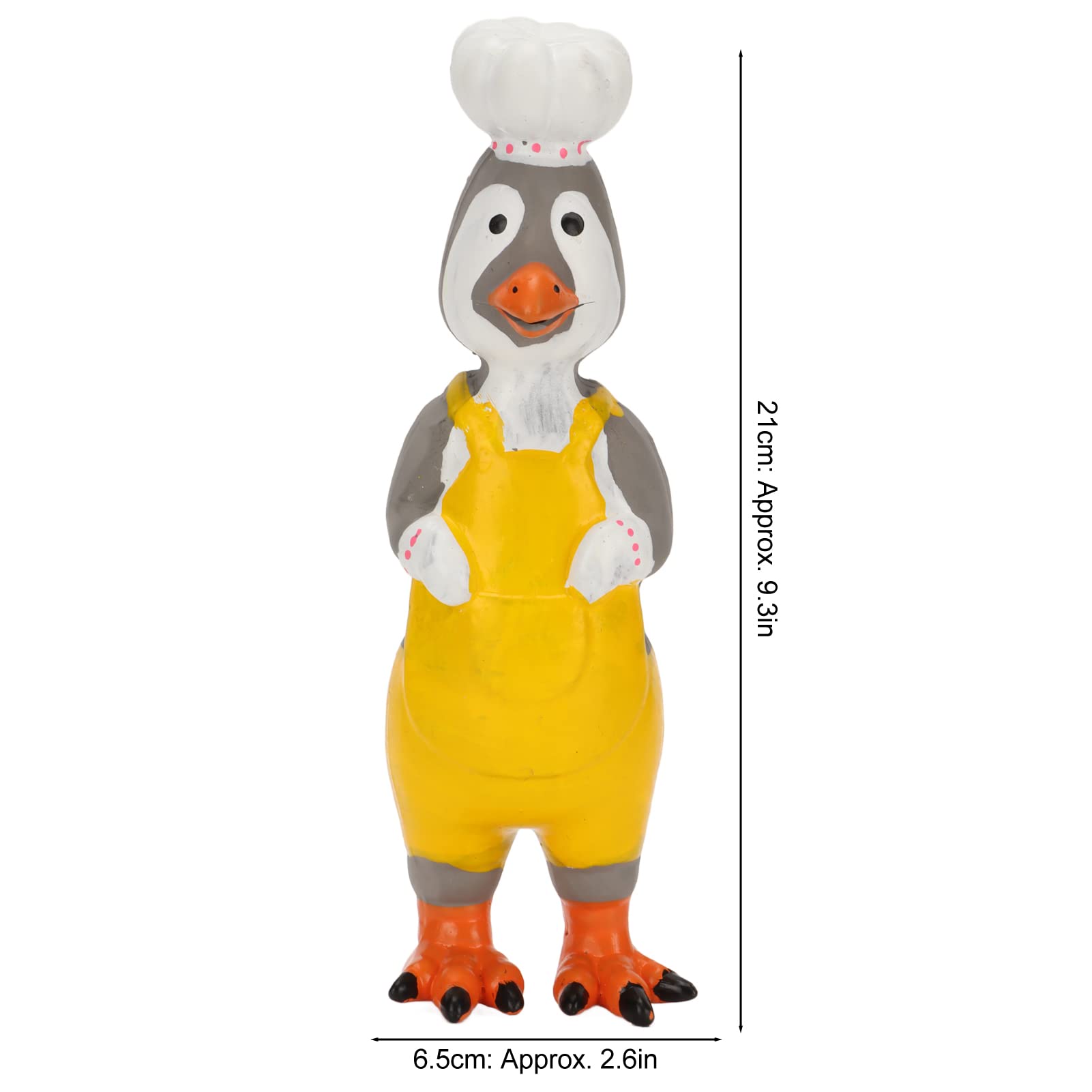 Pssopp Squeak Latex Puppy Toy Elastic Teeth Grinding Hand Painted Funny Interactive Squeaky Dog Toys (Chef Chicken) - Image 4