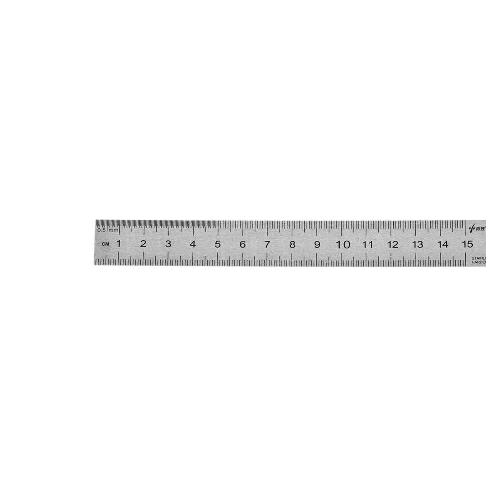 Straight Ruler 15cm 6 Inch Metric Stainless Steel Measuring Tool with Hanging Hole 5pcs - Image 4