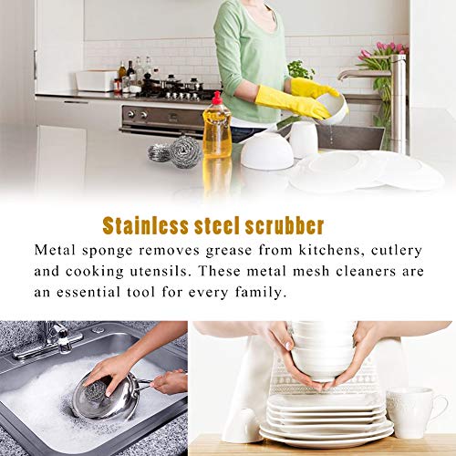 Bestzy Topreiniger, roestvrij staal, schuurspiraal, voor keukenreinigers, 20 stuks - Image 4
