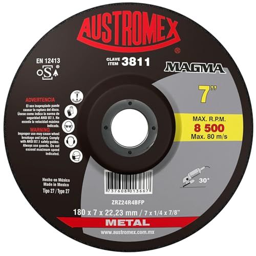 Austromex 3811 ROUGH METAL DISC 7X1 T-27 / 4X7 / 8 