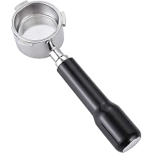 51mm Bottomless Portafilter Compatible with Delonghi EM450M CASABREWS Atatix Gevi Nerveta Espresso Machine CM5418 3700Essential 3700Gense 3700Pro Stainless Steel Portafilter Handle Plastic