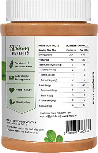 Image of Pintola All Natural Peanut Butter (Crunchy) (1 kg) (Unsweetened, Non-GMO, Gluten Free, Vegan) + Pintola All Natural Peanut Butter (Extra Crunchy) (Unsweetened) (1kg)
