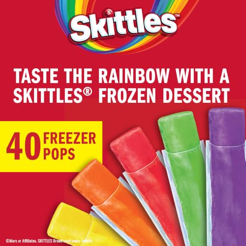 Image of Skittles Freezer Pops Variety Pack, Fruit Flavored Ice Pops, 40 Count