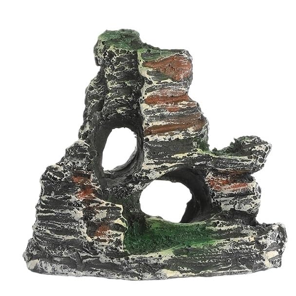 Grottes d'aquarium et cachette pour crevettes ou reptile en roche d'angle