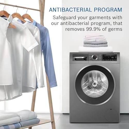 Image of Bosch 10.5 /6 KG Inverter Fully Automatic Front Load Washer Dryer (WNA2E4U1IN, 1400 RPM, 14 Wash Programs, LED touch display, Wash & Dry in 60 Mins, Cast Iron Grey)