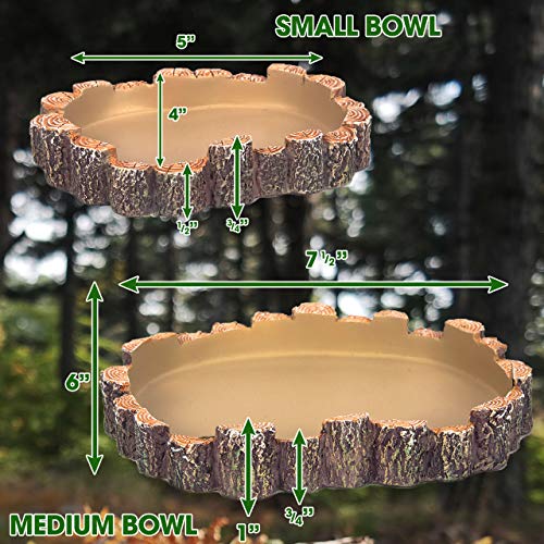 Orchid Valley Reptile Water Bowl or Food Dish. Hamster Sand Bath Container. Suit Gecko, Snake, Turtle, Bearded Dragon… - Image 6