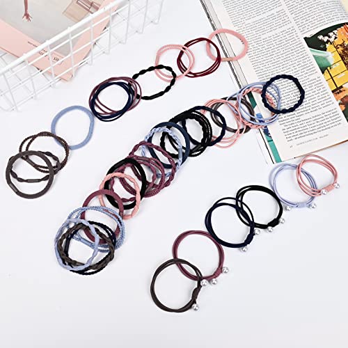 36 Pcs Boho Hair Ties For Women Girls Kids, 6 Style Boho Hair Ties Bracelets Elastic Twist Braided Hair Bands Ponytail Holder For Thick Hair Multi-Color #TOP7