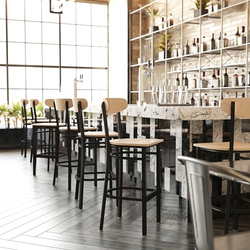 Image of Flash Furniture Commercial Grade Steel Barstool, Natural