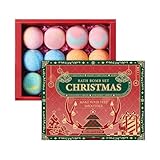 Weihnachts Badebomben Set Kinder, Badeperlen Adventskalender 2025, Handgemachte Farbwechsel Badekugeln mit Duft in Festlichen, Sprudelndes Badevergnügen, Weihnachts Geschenke für Kinder & Erwachsene