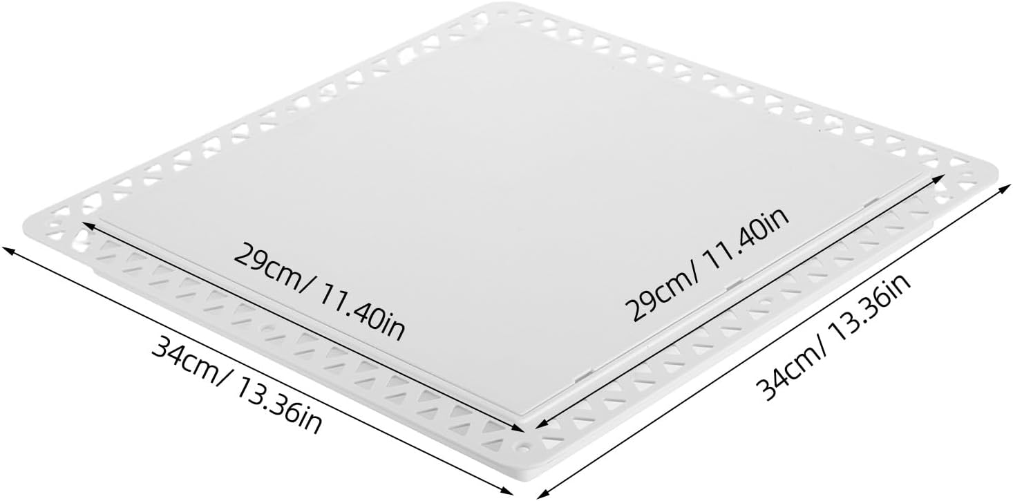 White Plastic Wall Hole Cover - 11.4x11.4in Access Panel for Drywall Ceiling Mount Plumbing Wall Access Panel for Drywall Ceiling Electrical Wiring