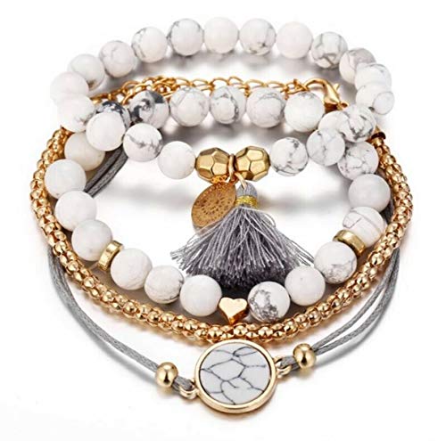 Brosco Women Girls Bracelet Set Adjustable Bangle Wedding Jewelry Gift Charm Trendy Charms
