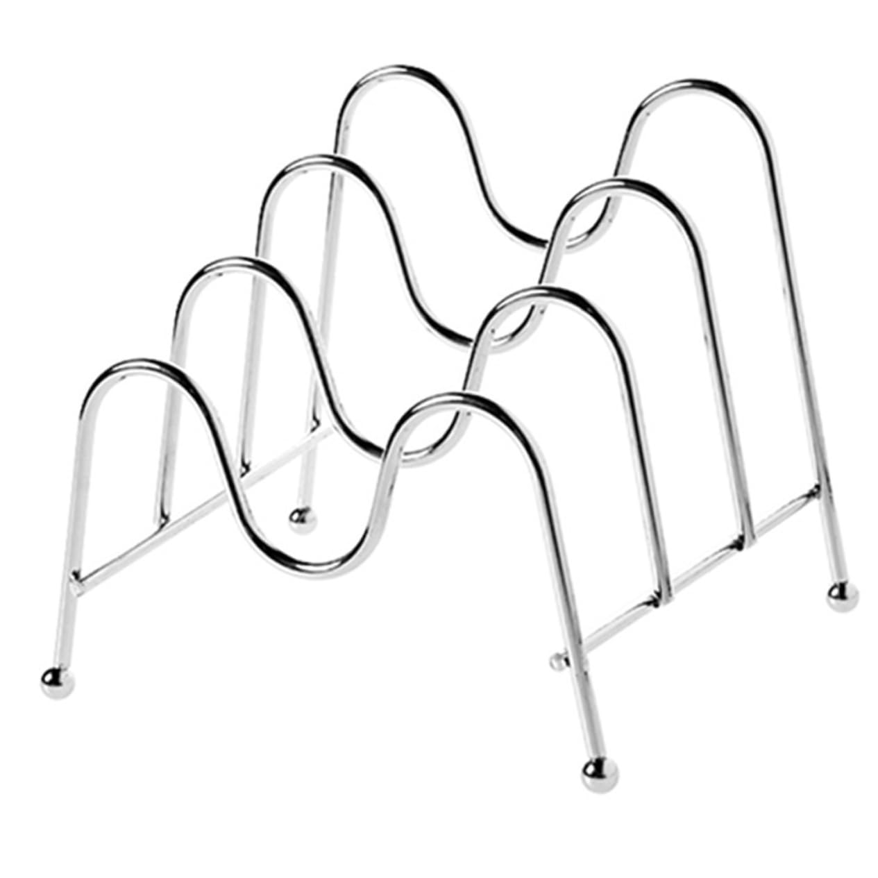 BESTYASH Pot Lid Organizer Rack Multi Purpose Kitchen Storage for Pan Covers Stylish Drying Rack for Countertops Cabinets and Under Sink for Home and Office Use