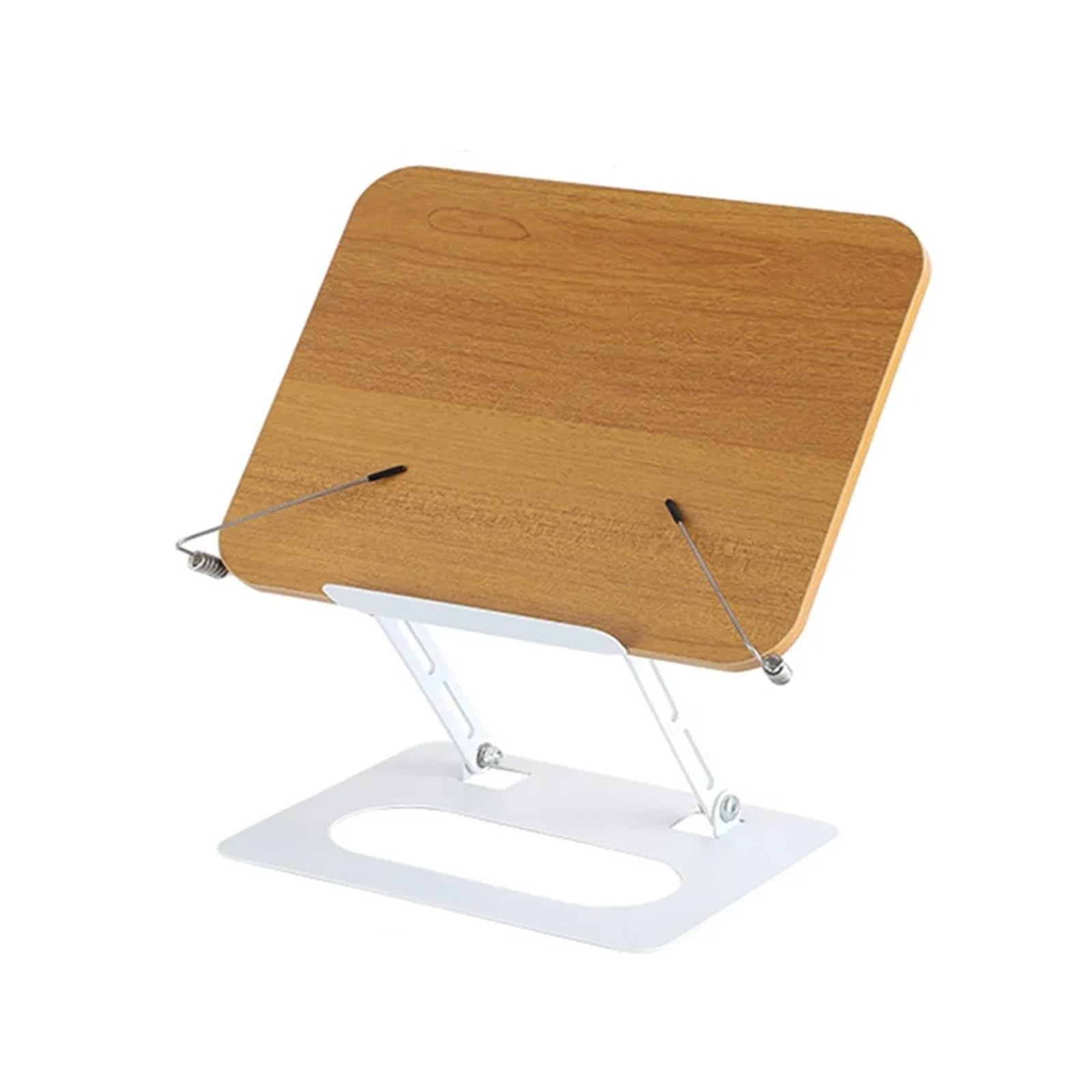 Leseständer für Bücher Leseständer aus massivem Holz, faltbar, mit elastischen Seitenklammern, Buchständer, verstellbare 360° drehbare Basis, Laptop-Halter, Schreibtisch-Erhöhung