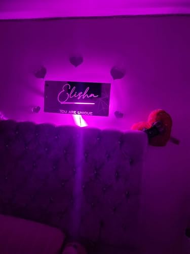 Miniatura 7 de Personalised Name Mirror with Lights Led Color Changing Light Up Mirror Wall Mounted Name Neon Signs Gifts for New Year Christmas Birthday Valentine
