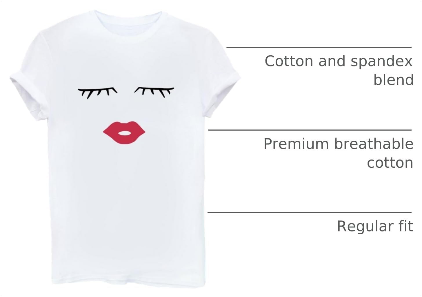 LOOKFACE Women's Cute T Shirt Junior Tops Teen Girls Graphic Tees image 4