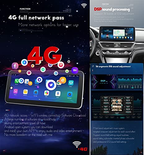 Usado para 08-13 Accord 8ª geração de 12,3 polegadas CarPlay 8-core Android máquina de navegação de