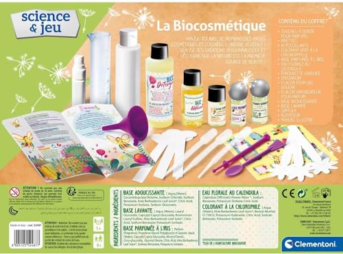Clementoni 52487 Science et Jeu Lab La Bio cosmétique Play for Future Laboratoire Enfant Jeu Scientifique Version française fabriqué en Italie et Plus - vue 3